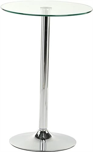 Pub Table Set With 1 Tempered Glass Round Cocktail Table, 2 Adjustable Wooden Stools 3 Pub Table Set With 1 Tempered Glass Round Cocktail Table, 2 Adjustable Wooden Stools - Image 3