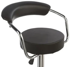 Pub Table Set With 1 Round Cocktail Table, 2 Adjustable Leatherette Stools - Black -UZI Business Furniture Shop tsfurnk6.ra4 preview