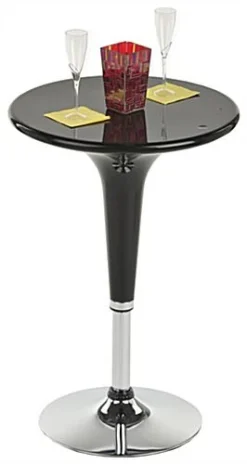 Pub Table Set With 1 Round Cocktail Table, 2 Adjustable Leatherette Stools - Black -UZI Business Furniture Shop tsfurnk6.ra6 preview