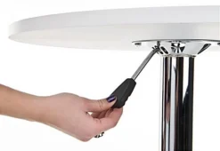 Pub Table Set With 1 Round Cocktail Table, 4 Acrylic Stools - White -UZI Business Furniture Shop tsfurnk7.ra8 preview