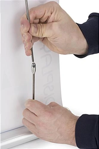 Tabletop Banner Stand For 11 X 16 Graphics, Retractable, Chrome Endcaps - Silver 6 Tabletop Banner Stand For 11 X 16 Graphics, Retractable, Chrome Endcaps - Silver - Image 6