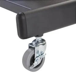 TV Stand W/ Wheels, For 32"-47" Screens, Height-Adjustable, 4-Pocket Lit Rack – Black -UZI Business Furniture Shop tv6acsbk.ra3 preview