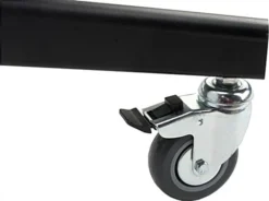 TV Stand For Floor With Wheels, Fits Monitors 40-80", Includes Camera Shelf - Black -UZI Business Furniture Shop tvjt4320nd2.ra3 preview