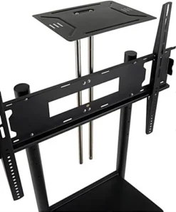 TV Stand For Floor With Wheels, Fits Monitors 40-80", Includes Camera Shelf - Black -UZI Business Furniture Shop tvjt4320nd2.ra6 preview