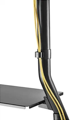 TV Stand W/ Wheels, 60 - 105" Screens, Height Adjustable, AV Shelf - Black -UZI Business Furniture Shop tvlm60105.ra8 preview