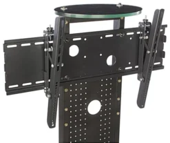 TV Stand For Floor Fits Monitors 37 To 70-In, Metal Shelves, Tilting Bracket - Black -UZI Business Furniture Shop tvs63blk.ra3 preview