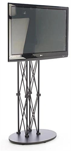 Portable TV Stand Fits Monitors Up To 60", Easy Disassembly, With Case – Black