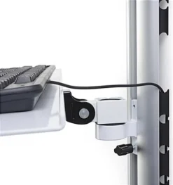 Workstation For Wall, Fits 15”–27” Monitors, Keyboard & Mouse Tray - Silver -UZI Business Furniture Shop vmsswwm27.ra4 preview