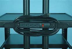 TV Stand With Wheels, Fits Monitors Up To 65", 2 Curved Handles - Black -UZI Business Furniture Shop vtilcdav65.ra4 preview