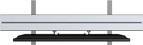 TV Stand With Custom Printed Graphics, Double Sided, Fits 26 To 40" Monitors, Silver 2 TV Stand With Custom Printed Graphics, Double Sided, Fits 26 To 40" Monitors, Silver - Image 2