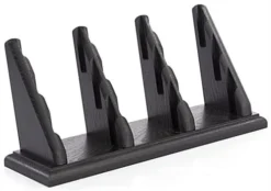 3-Tiered Business Card Holder For Tabletops, 9 Pockets, Wood - Black -UZI Business Furniture Shop wdbc9bk ra2 preview