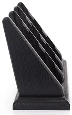 3-Tiered Business Card Holder For Tabletops, 9 Pockets, Wood - Black -UZI Business Furniture Shop wdbc9bk ra4 preview