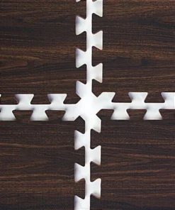 10' X 10' Interlocking Foam Mat – Dark Wood Grain