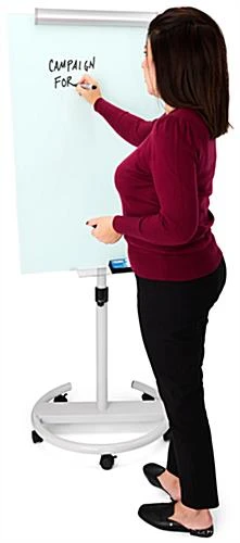 28 X 40 Write-On Board, Floor Stand W/ Wheels, Dry Erase, Single Sided - White 8 28 X 40 Write-On Board, Floor Stand W/ Wheels, Dry Erase, Single Sided - White - Image 8