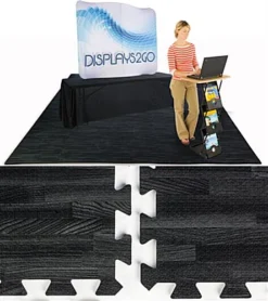 Black Wood Grain Floor Mats – 10’ X 10’ Soft Foam Flooring 9 Black Wood Grain Floor Mats – 10’ X 10’ Soft Foam Flooring -UZI Business Furniture Shop wommbkbk combo preview