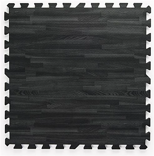 Black Wood Grain Floor Mats – 10’ X 10’ Soft Foam Flooring 3 Black Wood Grain Floor Mats – 10’ X 10’ Soft Foam Flooring - Image 3