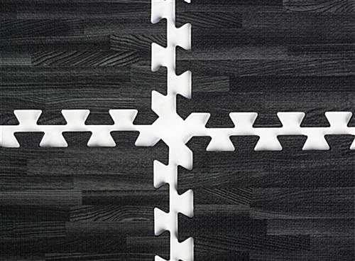 Black Wood Grain Floor Mats – 10’ X 10’ Soft Foam Flooring 1 Black Wood Grain Floor Mats – 10’ X 10’ Soft Foam Flooring