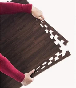 10’ X 10’ Interlocking Foam Mats, Set Of 26 Flooring Tiles - Cherry Wood Grain -UZI Business Furniture Shop wommchch ra5 preview