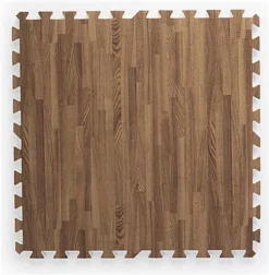 10’ X 10’ Interlocking Foam Mats, 26 Flooring Tiles - Dark & Light Oak Wood Grain -UZI Business Furniture Shop wommdolo ra2 preview 1