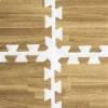 10’ X 10’ Interlocking Foam Mats, Set Of 26 Flooring Tiles - Light Oak Wood Grain