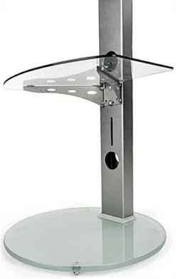 TV Stand For Floor With Adjustable Glass Shelf, Fits Monitors 25 - 52-Inch - Silver 9 TV Stand For Floor With Adjustable Glass Shelf, Fits Monitors 25 - 52-Inch - Silver -UZI Business Furniture Shop wxntvgbr.ra3 preview